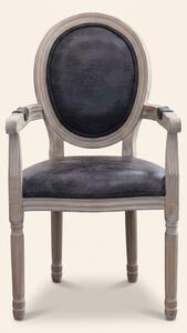 DecHome Poltrona Classica in Ecopelle Dimensioni 55x46x96 colore Nero - Denver