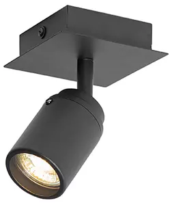 Faretto da bagno moderno nero quadrato IP44 - Ducha