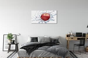 Quadro su tela Mela rossa in acqua 100x50 cm