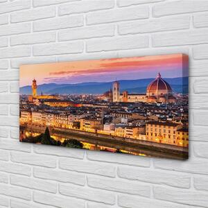 Quadro su tela Cattedrale notturna panorama Italia 100x50 cm