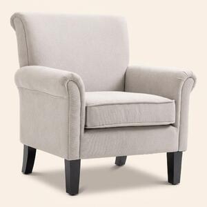 DecHome Poltrona Classica in Tessuto Dimensioni 79x78x87 colore Grigio