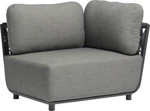 VivaGarden Poltrona da Esterno Angolare Destro in Alluminio Dimensioni 102x85x83 cm colore Antracite