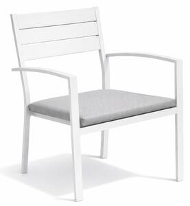 VivaGarden Poltrona da Esterno in Alluminio Dimensioni 59x58x87,2 cm colore Bianco