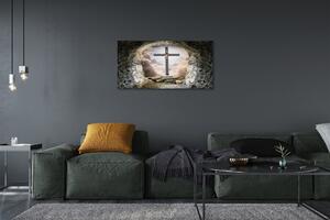 Quadro su tela Light Cross Light di Cave Gesù 100x50 cm