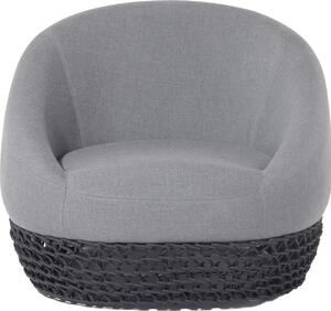 VivaGarden Poltrona da Esterno in Alluminio/Corda Dimensioni 91x91x73,5 cm colore Grigio - Lafayette