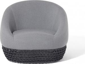 VivaGarden Poltrona da Esterno in Alluminio/Corda Dimensioni 91x91x71 cm colore Grigio
