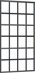 Porta Scorrevole in Vetro ESG e Alluminio 102x205 cm Nera