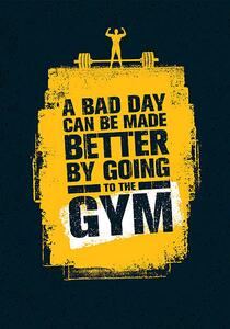 Illustrazione Gym Workout Motivation Quote, subtropica