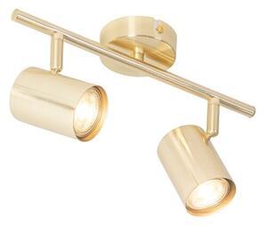 Plafoniera moderna ottone 2 luci orientabili - Jeana