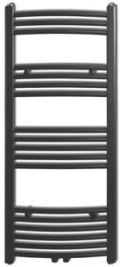 Radiatore Centrale Portasciugamano Curvo Nero 500 x 1160 mm