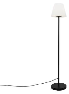 Lampada da terra esterno nero paralume bianco incl lampadina smart E27 A60 - VIRGINIA