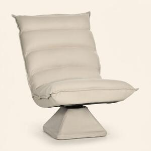 DecHome Poltrona Moderna in Tessuto Dimensioni 62x70x95 colore Beige