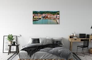 Quadro su tela Spagna, la città di Mountain River 100x50 cm
