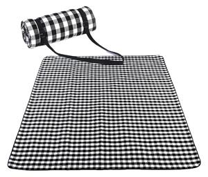 Coperta da picnic con motivo bianco e nero 200 x 150 cm