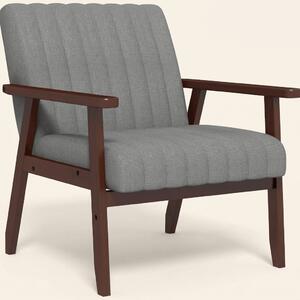 DecHome Poltrona Moderna in Tessuto Dimensioni 64x74,5x75,5 colore Grigio