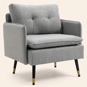 DecHome Poltrona Moderna in Tessuto Dimensioni 76x68x80 colore Grigio