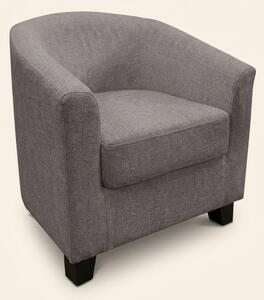 DecHome Poltrona Moderna in Tessuto Dimensioni 70x63x59 colore Grigio Chiaro - Maja