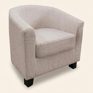DecHome Poltrona Moderna in Tessuto Dimensioni 70x63x68 colore Beige Chiaro - Maja