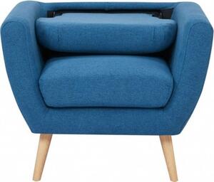 DecHome Poltrona Moderna in Tessuto Dimensioni 84x79x86 colore Blu - Canberra