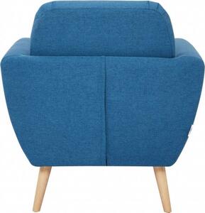 DecHome Poltrona Moderna in Tessuto Dimensioni 84x79x86 colore Blu - Canberra