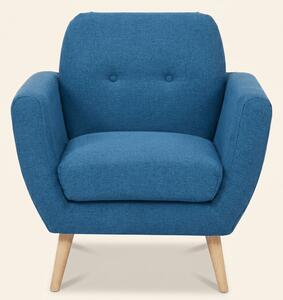 DecHome Poltrona Moderna in Tessuto Dimensioni 84x79x86 colore Blu - Canberra