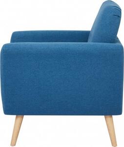 DecHome Poltrona Moderna in Tessuto Dimensioni 84x79x86 colore Blu - Canberra