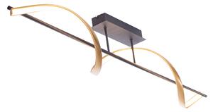 Lampada da soffitto intelligente grigio scuro con oro incluso LED dimmerabile in Kelvin - Marianne