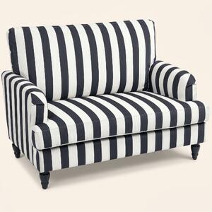 DecHome Poltrona Moderna in Velluto Dimensioni 115x82x82 colore Nero/Bianco