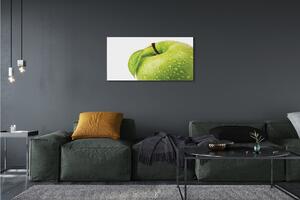 Quadro su tela Gocce di mela verde d'acqua 100x50 cm
