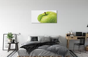 Quadro su tela Gocce di mela verde d'acqua 100x50 cm