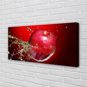 Quadro stampa su tela Gocce di mela d'acqua 100x50 cm