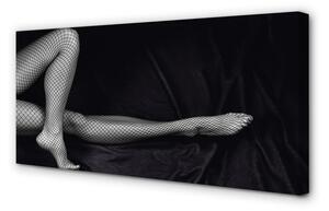 Foto quadro su tela Gambe cabaret in bianco e nero 100x50 cm