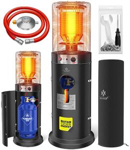 Riscaldatore a gas KESSER® KE12, fungo riscaldante per terrazza, riscaldatore da terrazza, riscaldatore a gas da esterno, 10 kW, riscaldatore a gas, radiatore termico, apparecchio di riscaldamento - con copertura protettiva inclusa
