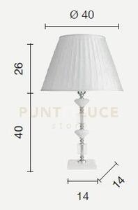 Lume grande gala 1 luci attacco e14 cristallo e cromo h.40+26cm