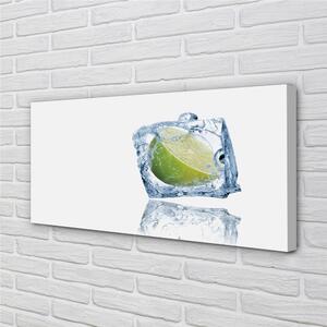 Stampa quadro su tela Cube di ghiaccio lime 100x50 cm