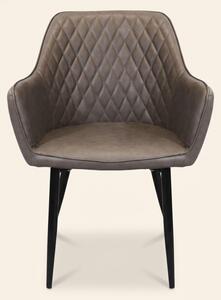 DecHome Poltrona Stile Scandinavo in Ecopelle Dimensioni 48x62x83 colore Marrone - Sunlit