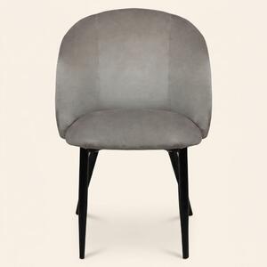 DecHome Poltrona Stile Scandinavo in Ecopelle Dimensioni 50x46x83 colore Tortora - Wilde