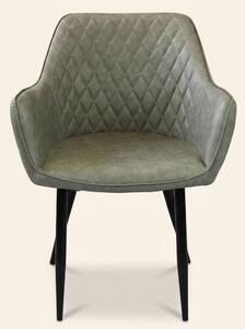 DecHome Poltrona Stile Scandinavo in Ecopelle Dimensioni 48x62x83 colore Tortora - Sunlit