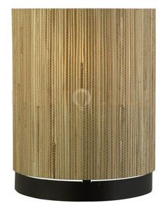 Applique meadow 1lt, paralume in erba naturale e metallo nero