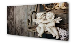 Foto quadro su tela Baciare l'angelo 100x50 cm