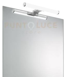 Applique led yacht cromo fissaggio parete e specchio 5w 600lm 3000k