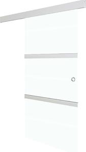 Porta Scorrevole con Fermi in Vetro ESG e Alluminio 76x205 cm