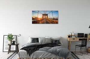 Quadro stampa su tela Sun East Bridge 100x50 cm
