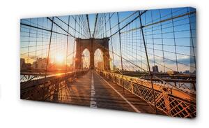 Quadro stampa su tela Sun East Bridge 100x50 cm