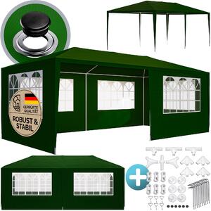 Casaria Gazebo da Giardino 3x6m Protezione UV 18m² Idrorepellente 6 Pareti Tenda Feste Padiglione Tendone Giardino