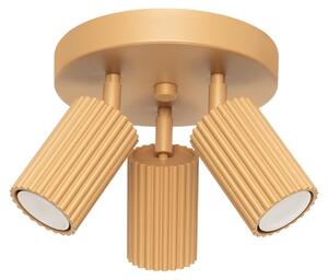 Lampada da soffitto KARBON 3P oro 3xGU10 10W alluminio 18x19.5x19.5cm Sollux Lighting