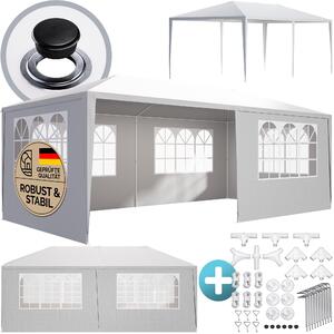 Casaria Gazebo da Giardino 3x6m Protezione UV 18m² Idrorepellente 6 Pareti Tenda Feste Padiglione Tendone Giardino