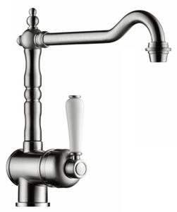 NABER PASSATO 2 ALT SILVER miscelatore monocomando con bocca girevole / Miscelatore da cucina