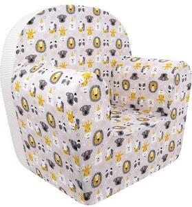Baby Idea Poltroncina Bambini in Cotone Sfoderabile fantasia Lion