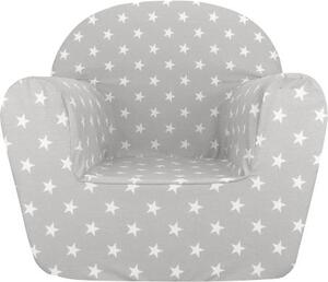 Baby Idea Poltroncina per Bambini Sfoderabile a Stelle colore Grigio - 56855GR